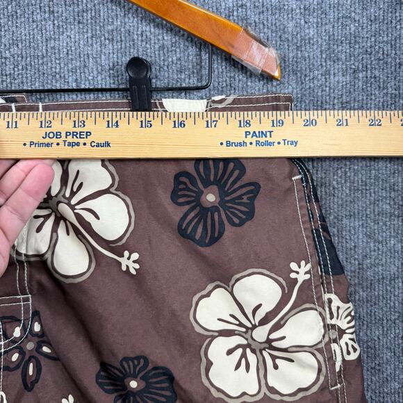 Tommy Bahama Relax Swim Shorts Men's XL Brown Floral Allover Lined Drawstring - Picture 2 of 10